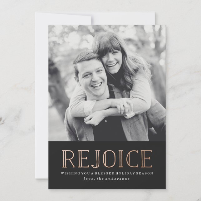 Rejoice | Holiday Photo Card (Front)