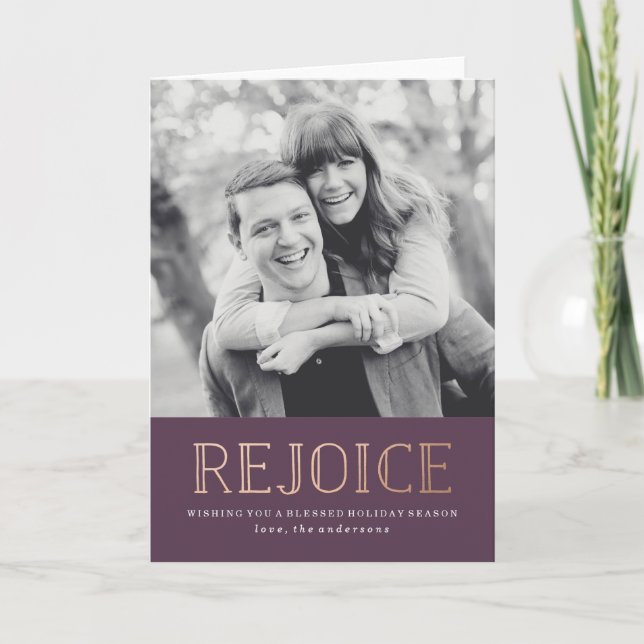Rejoice | Holiday Photo Card (Front)