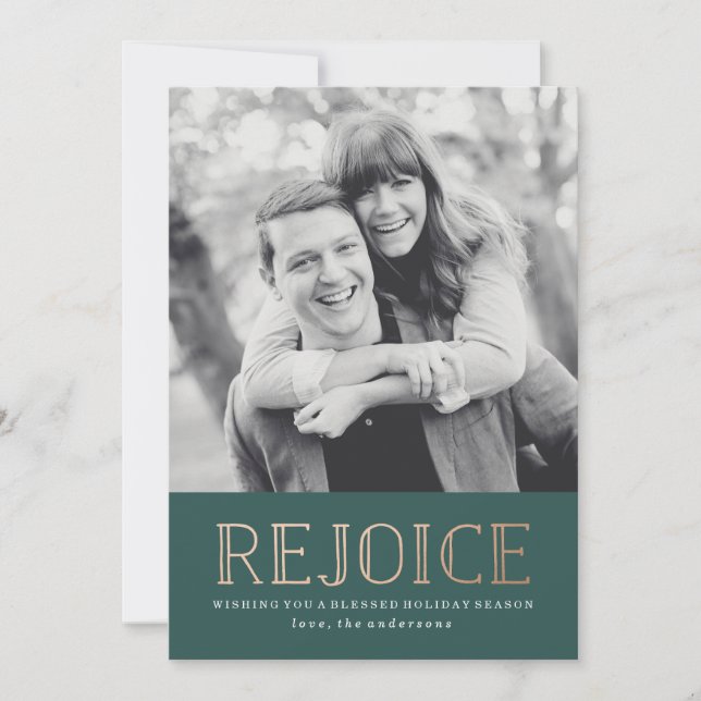 Rejoice | Holiday Photo Card (Front)