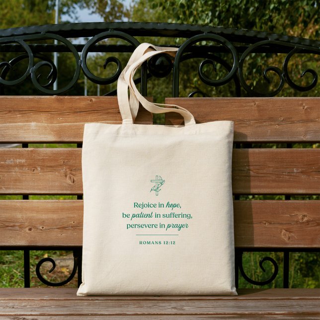 Rejoice in Hope Christian Tote Bag (Creator Uploaded)