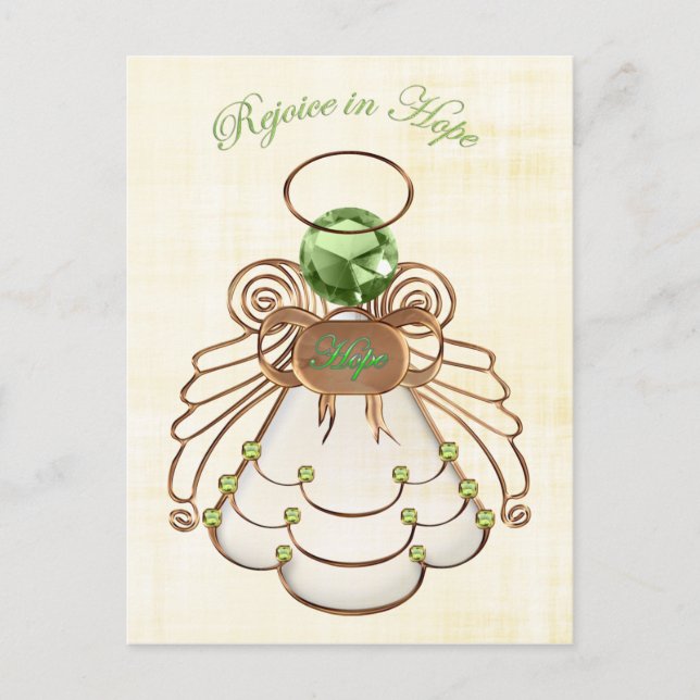 Rejoice in Hope - Christmas Angel of Hope Holiday Postcard (Front)