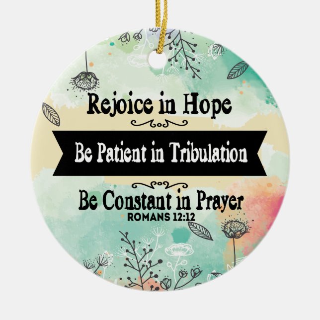 Rejoice in Hope Ornament (Front)
