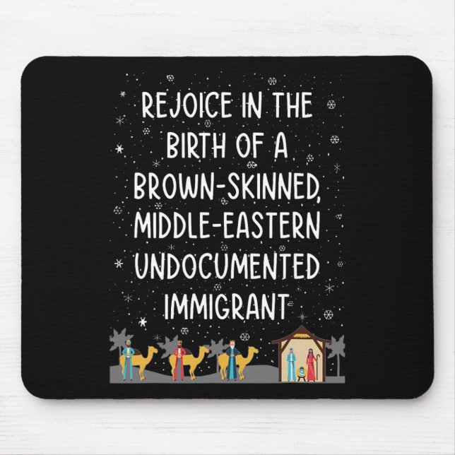 Rejoice In The Birth Of A Brown Skinned Middle Eas Mouse Mat (Front)