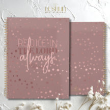 Rejoice in the Lord Always Phil. 4:4 Rosegold Note