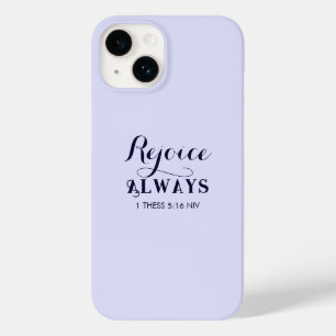 Rejoice in the Lord Bible Verse Christian Blue Case-Mate iPhone 14 Case