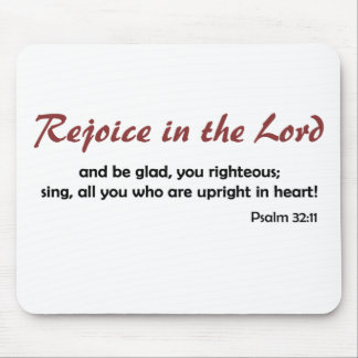 Rejoice in the Lord (light background) Mouse Mat