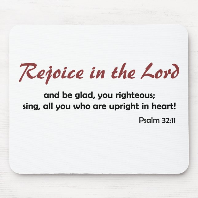 Rejoice in the Lord (light background) Mouse Mat (Front)