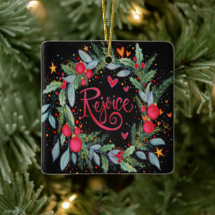 Rejoice “Inspirivity” Ceramic Ornament