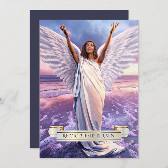 Rejoice! Jesus is Risen. Religious Easter Cards (Front/Back)