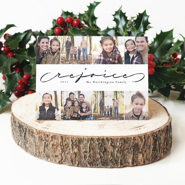 Rejoice photo collage religious Christmas card (Creator Uploaded)