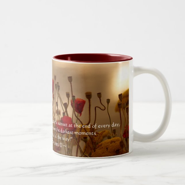 REJOICE Poem & Floral Design Mug (Right)