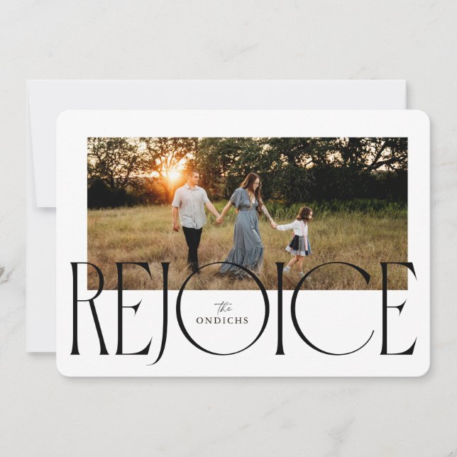 Rejoice Religious Christmas Card (Front)