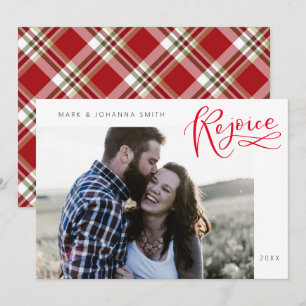Rejoice Religious Christmas Flat Holiday Card
