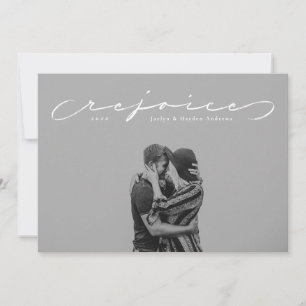 Rejoice religious Christmas holiday photo card