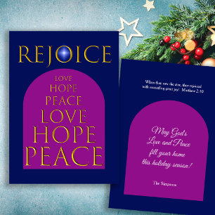 Rejoice this Christmas Christian Greeting Card