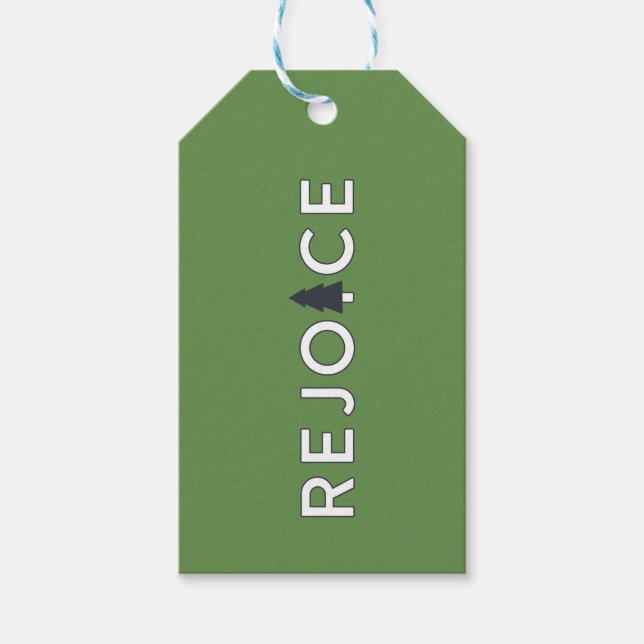 Rejoice Tree Gift Tag (Front)