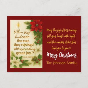 Rejoice with Great Joy – A Christmas Blessing Holiday Postcard