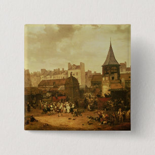 Rejoicing at Les Halles 15 Cm Square Badge