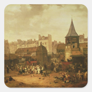 Rejoicing at Les Halles Square Sticker