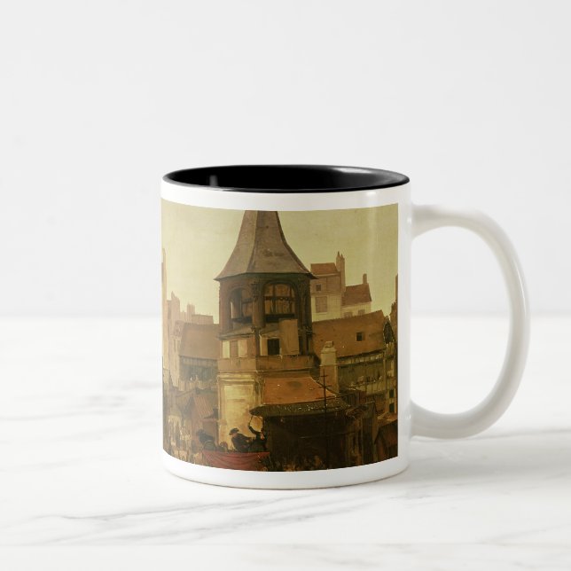 Rejoicing at Les Halles Two-Tone Coffee Mug (Right)