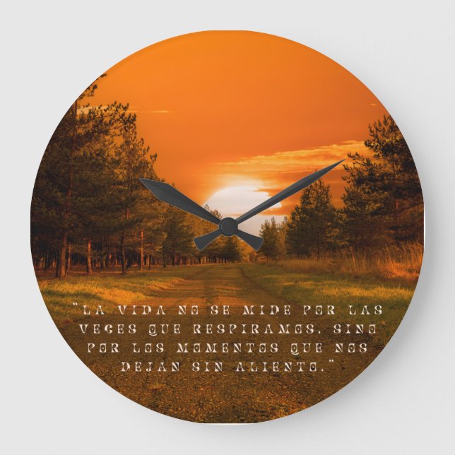 "Rejoj conElegancia Inigualable en Cada Segundo" Large Clock (Front)