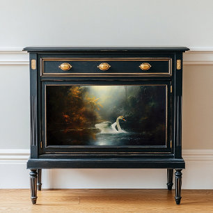 Rejuvenation One Swan In The Water Decoupage Paper