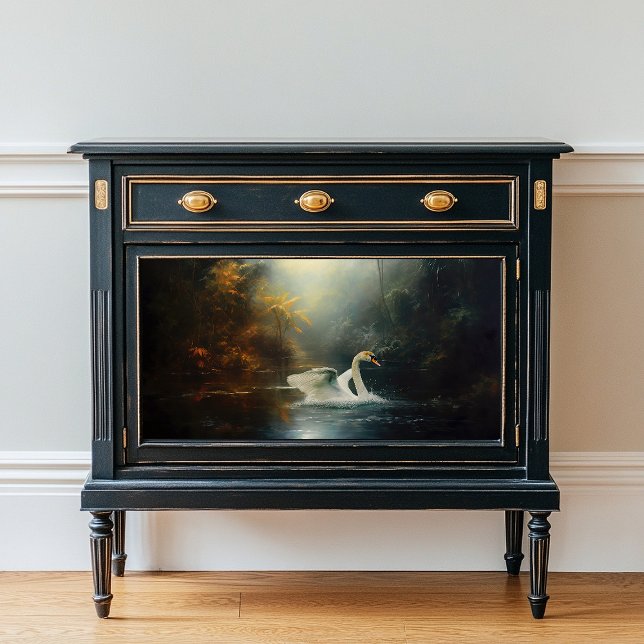 Rejuvenation One Swan In The Water Decoupage Paper (Creator Uploaded)