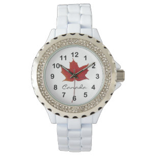 Rel Maple Canadian fall leaf Watch