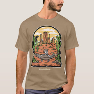 Relaed till Death  Skeleton in a Hammock in the De T-Shirt