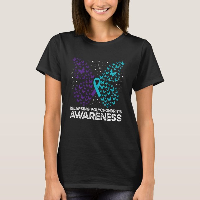 Relapsing Polychondritis Awareness Butterfly T-Shirt (Front)