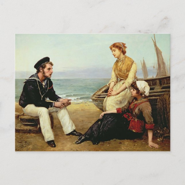 Relating his Adventures, 1881 Postcard (Front)