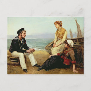 Relating his Adventures, 1881 Postcard