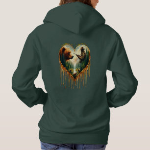 Relationship Between Hunter grizzly Bear and Deer Hoodie