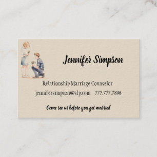 Relationship Coaching Marriage Counselling  Business Card