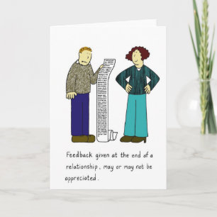 Relationship Feedback Cartoon Humour Card
