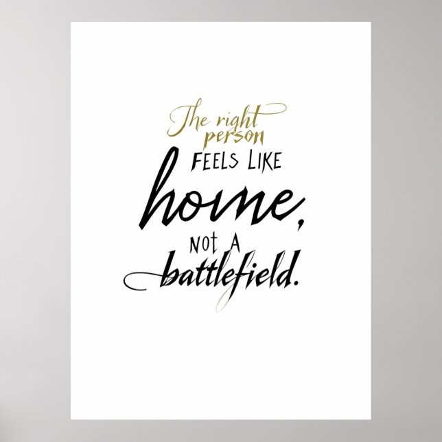 Relationship Home vs. Battlefield  Poster (Front)