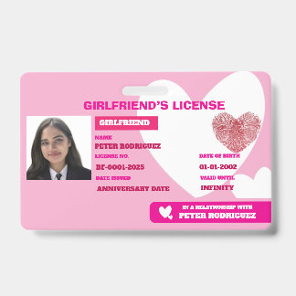Relationship License Card ID Badge