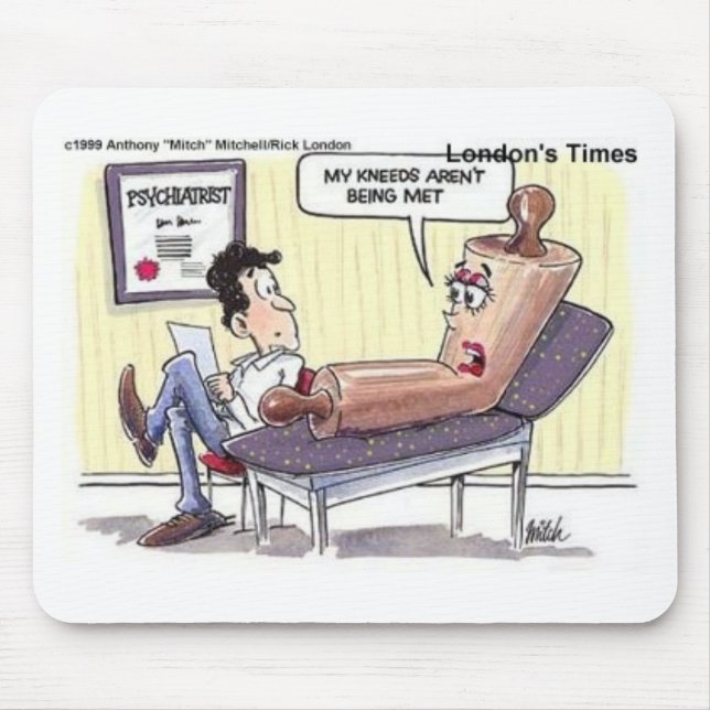 Relationship/Psychology Cartoon Funny Gifts Mouse Mat (Front)