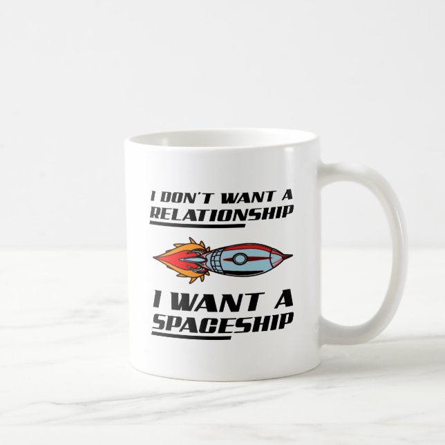 Relationship Spaceship Funny Mug (Right)