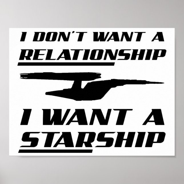 Relationship Starship Funny Poster (Front)