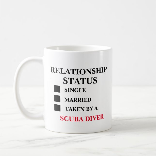Relationship Status Scuba Diver Coffee Mug (Left)