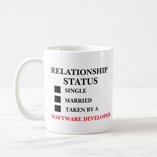 Relationship Status Software Developer  Coffee Mug (Left)