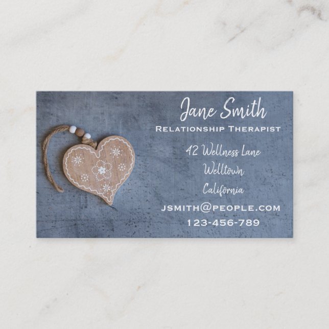 Relationship Therapist love Psychologist Business Card (Front)