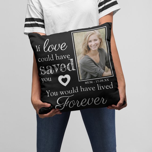 Relative Tribute Remembrance 2 Photo Memorial Cushion (Creator Uploaded)