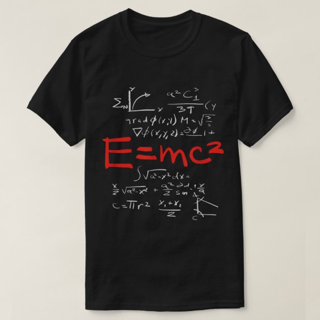 Relativity theory E = mc2 theory equation physics  T-Shirt (Design Front)