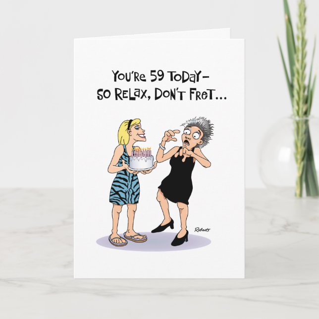 Relax 59th Birthday Card for Her (Front)
