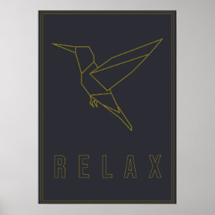 Relax affirmation poster for self love & self care