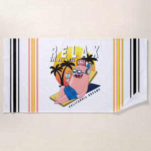 Relax All Day Long - California Dreams Beach Towel
