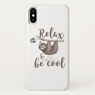 Relax And Be Cool Sloth iPhone X Case