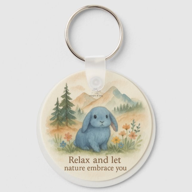 Relax and let the nature embrace you key ring (Front)